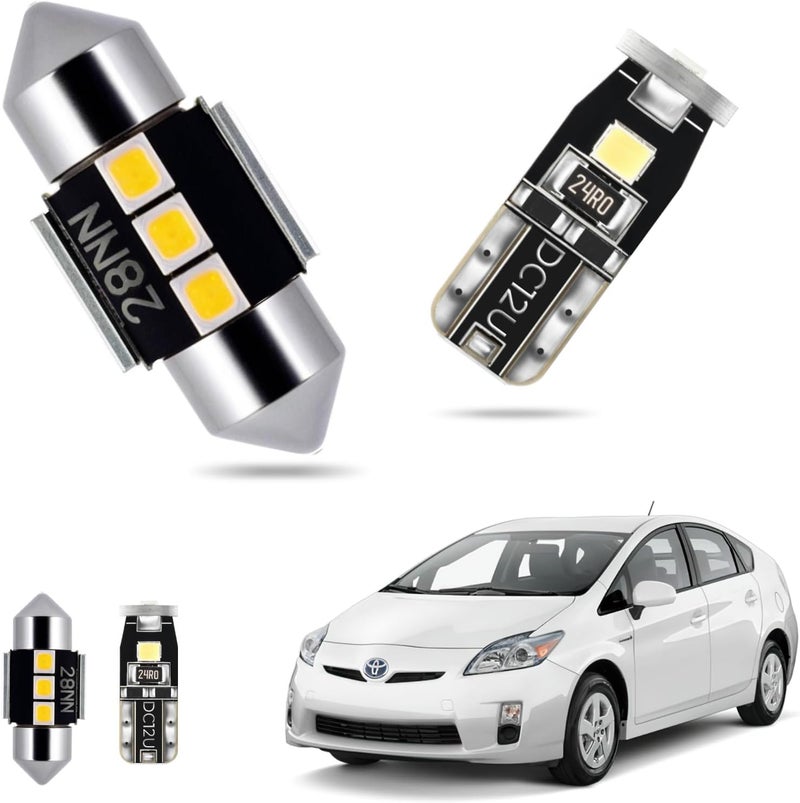 EASY EAGLE LED Interior Car Lights for Toyota-Prius-2010-2015: 10 Piece Kit White LED Light Bulbs - Super Bright 6000K + Install Tool - Image 1